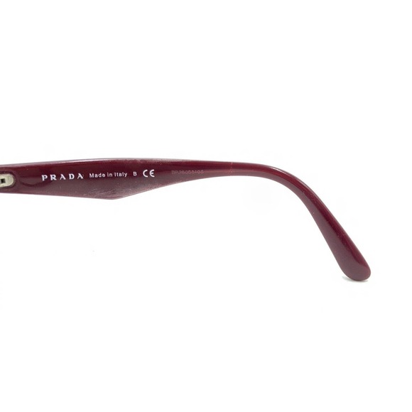 Prada VPR29R UAN-1O1 Dark Red Burgundy Cat Eye Eyeglasses Frames 54-17 140 Italy - Picture 9 of 12